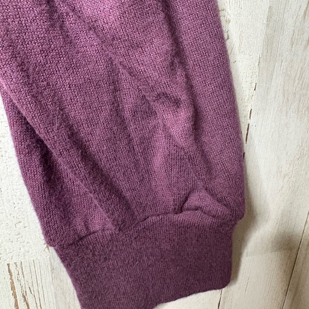 OLD NAVY Long Sleeve Oversized Boyfriend Henley Plush Knit Tunic Dark Purple XXL - Picture 8 of 14